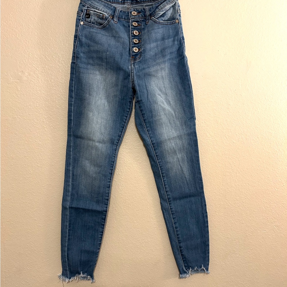 KanCan High Rise Button Fly Jeans – Size 3/25 – Cute Raw Hem